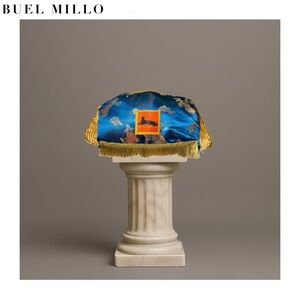 Blue and Gold Cosmetic Pouch Bag